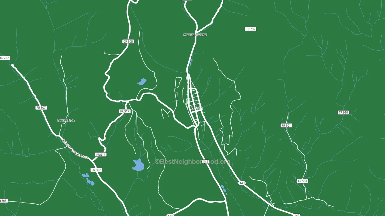City of Creede, CO block-group voter-turnout map