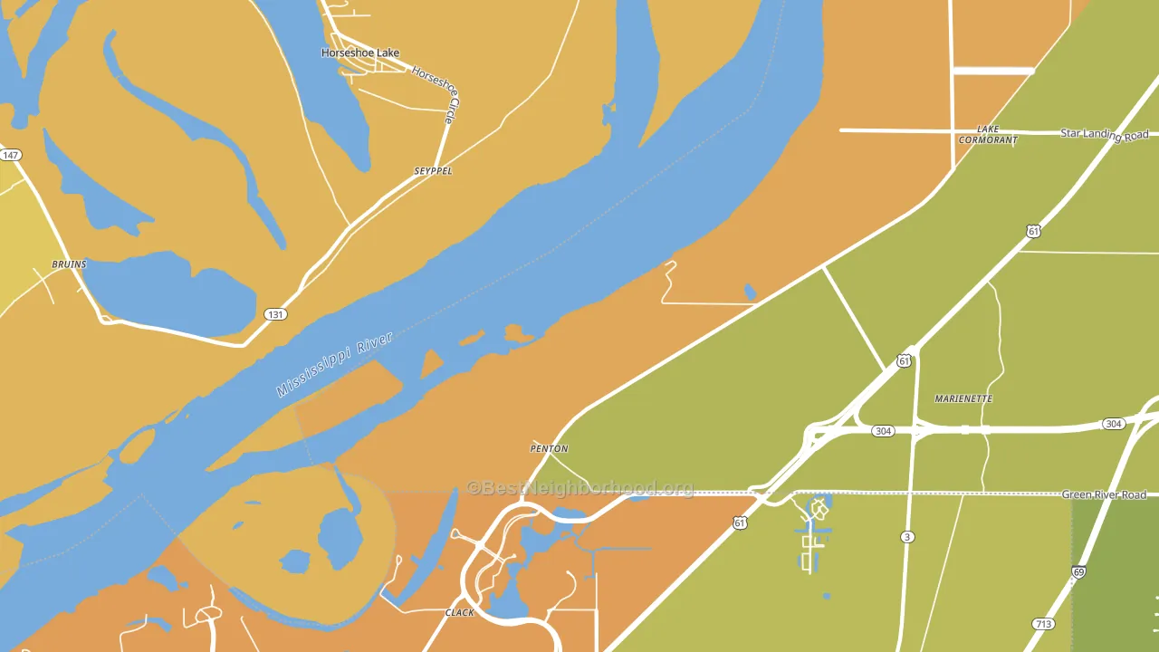 Clack, MS block-group voter-turnout map