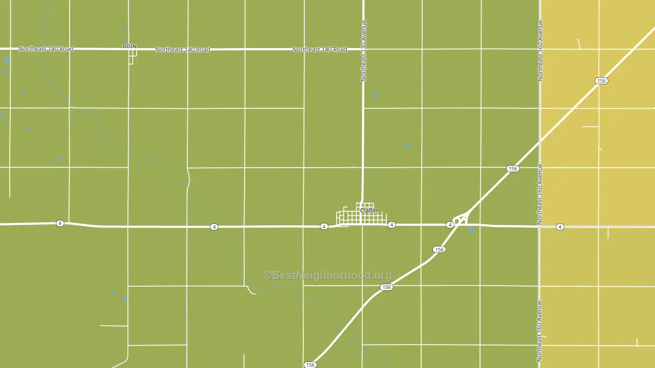 Claflin, KS block-group voter-turnout map