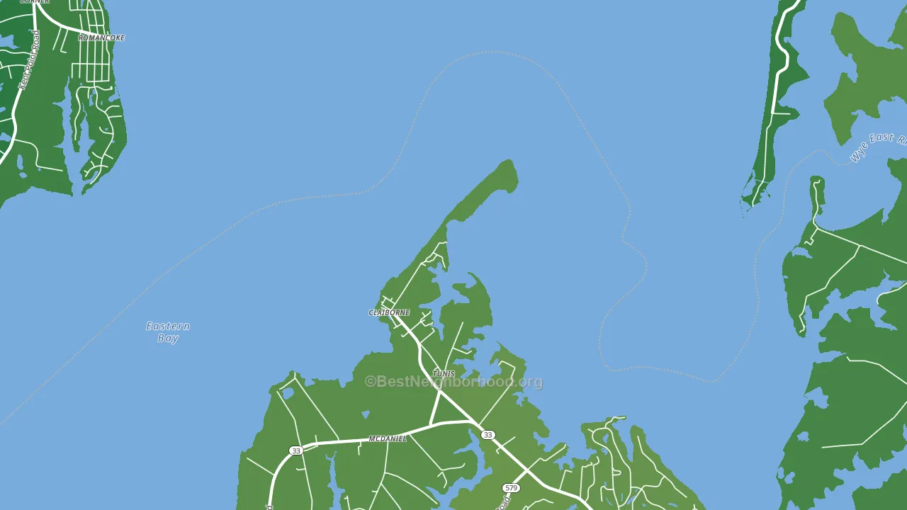 Claiborne, MD block-group voter-turnout map