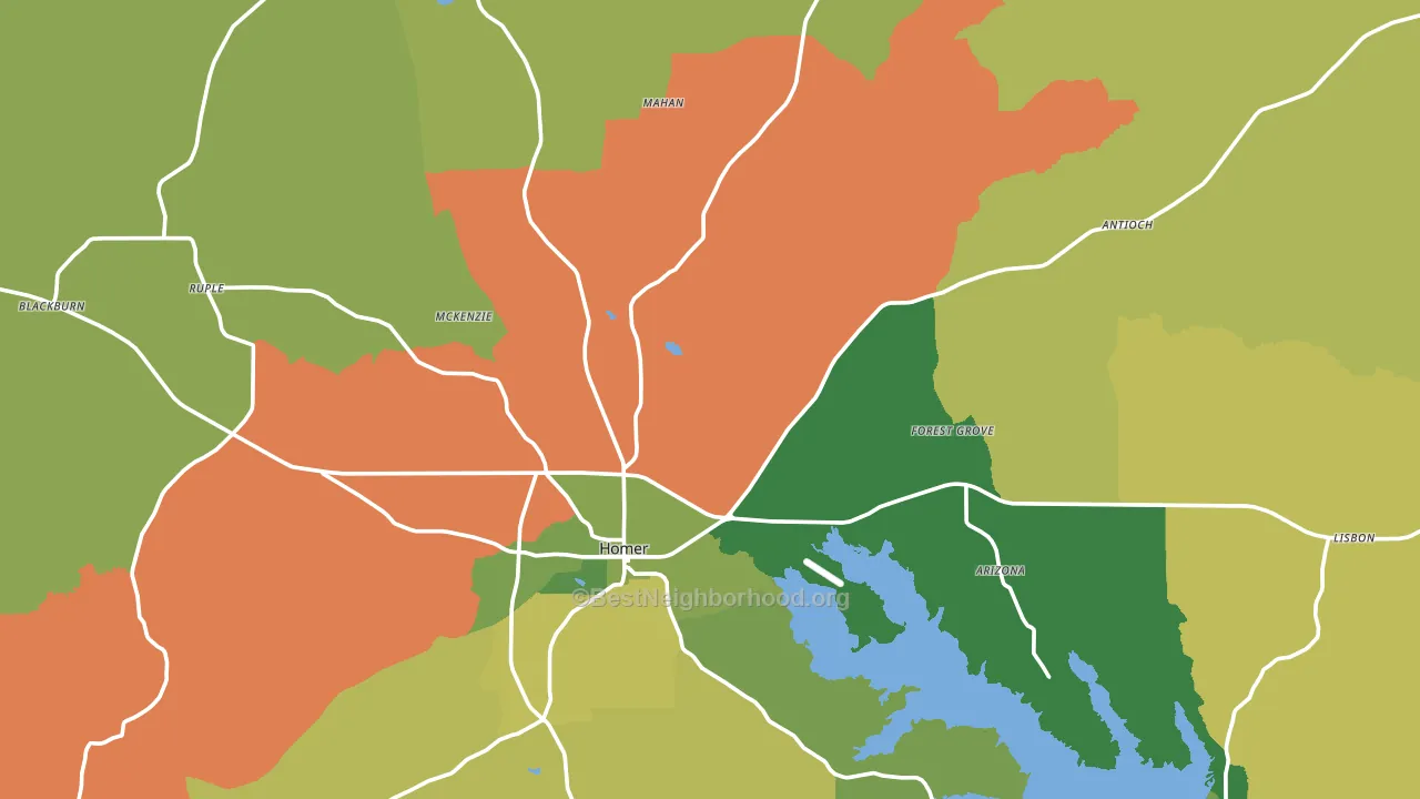 Claiborne Parish, LA block-group voter-turnout map