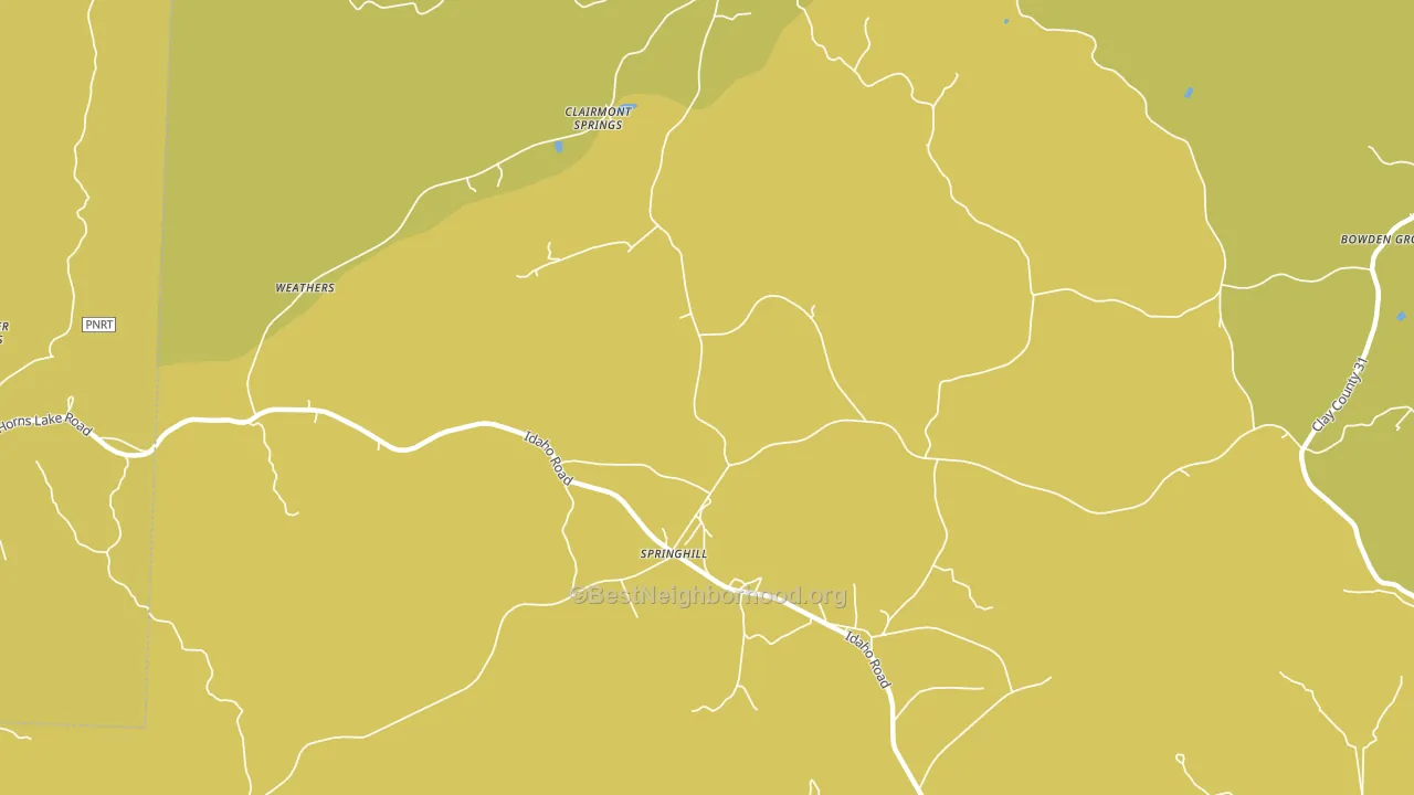 Clairmont Springs, AL block-group voter-turnout map