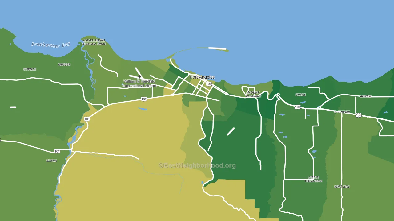 Clallam County, WA block-group voter-turnout map