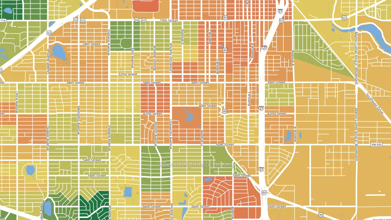 Clapp Park, Lubbock, TX block-group voter-turnout map