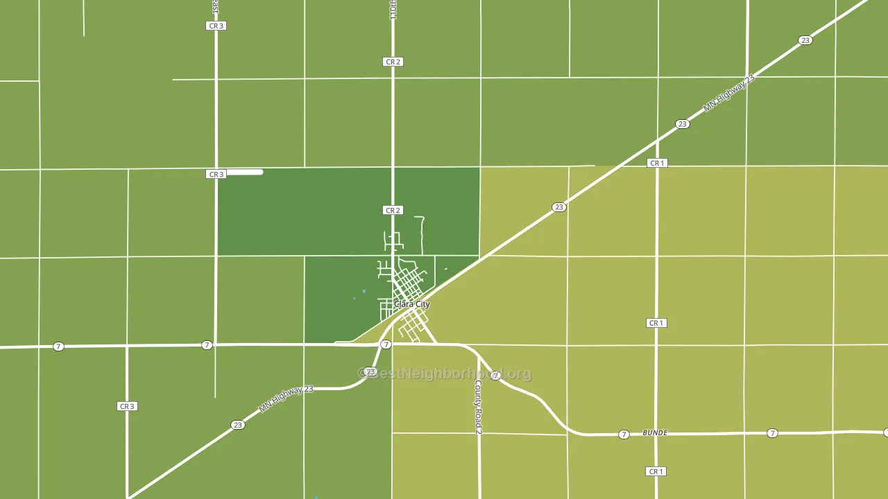 Clara City, MN block-group voter-turnout map
