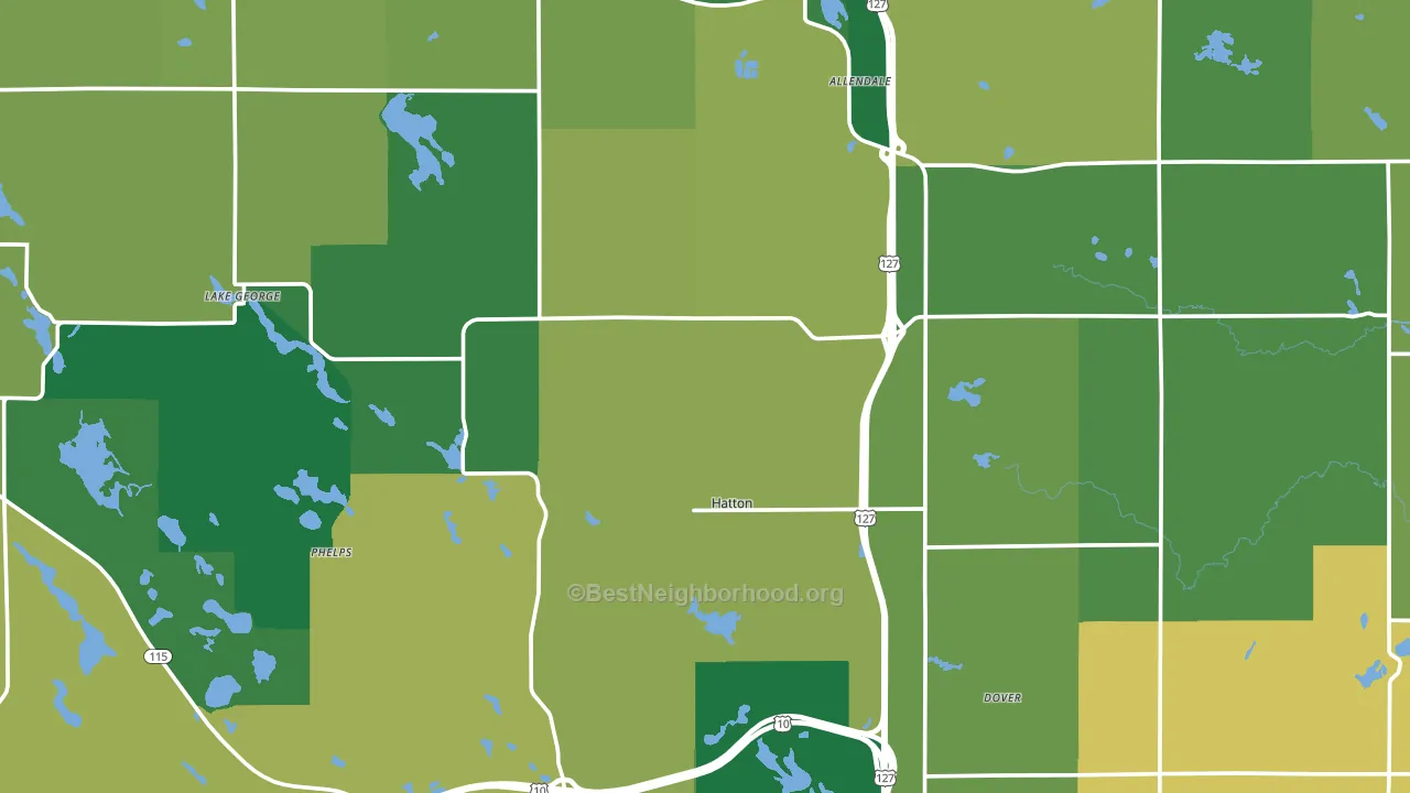 Clare County, MI block-group voter-turnout map