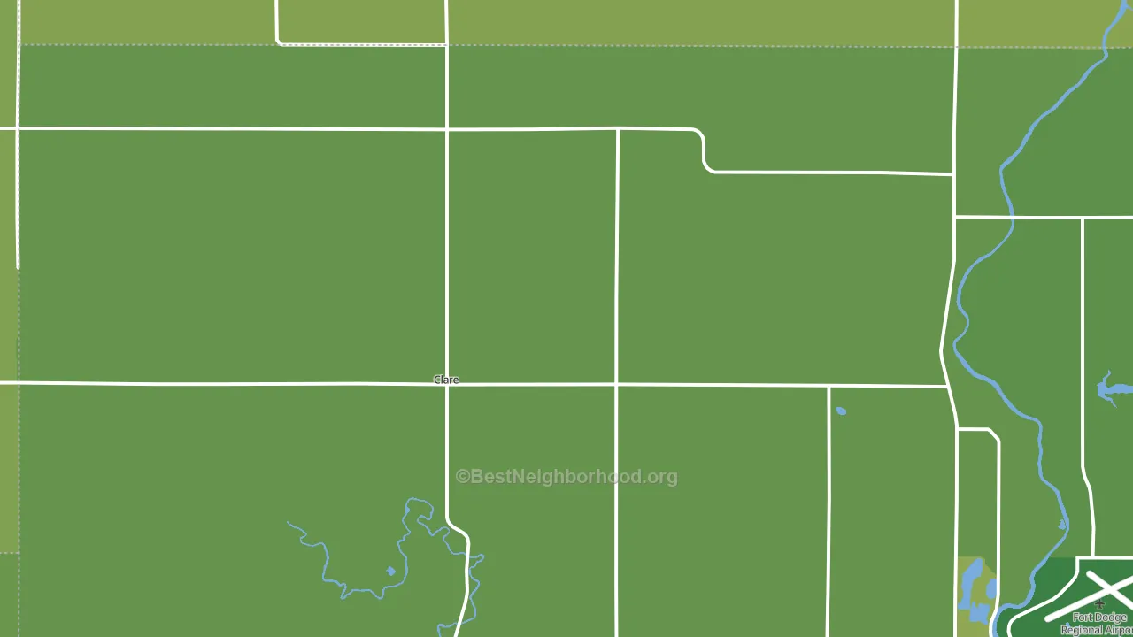 Clare, IA block-group voter-turnout map