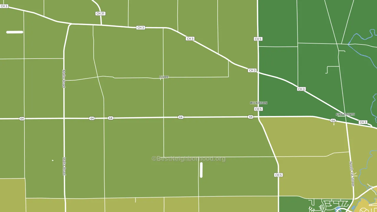 Clare, IL block-group voter-turnout map