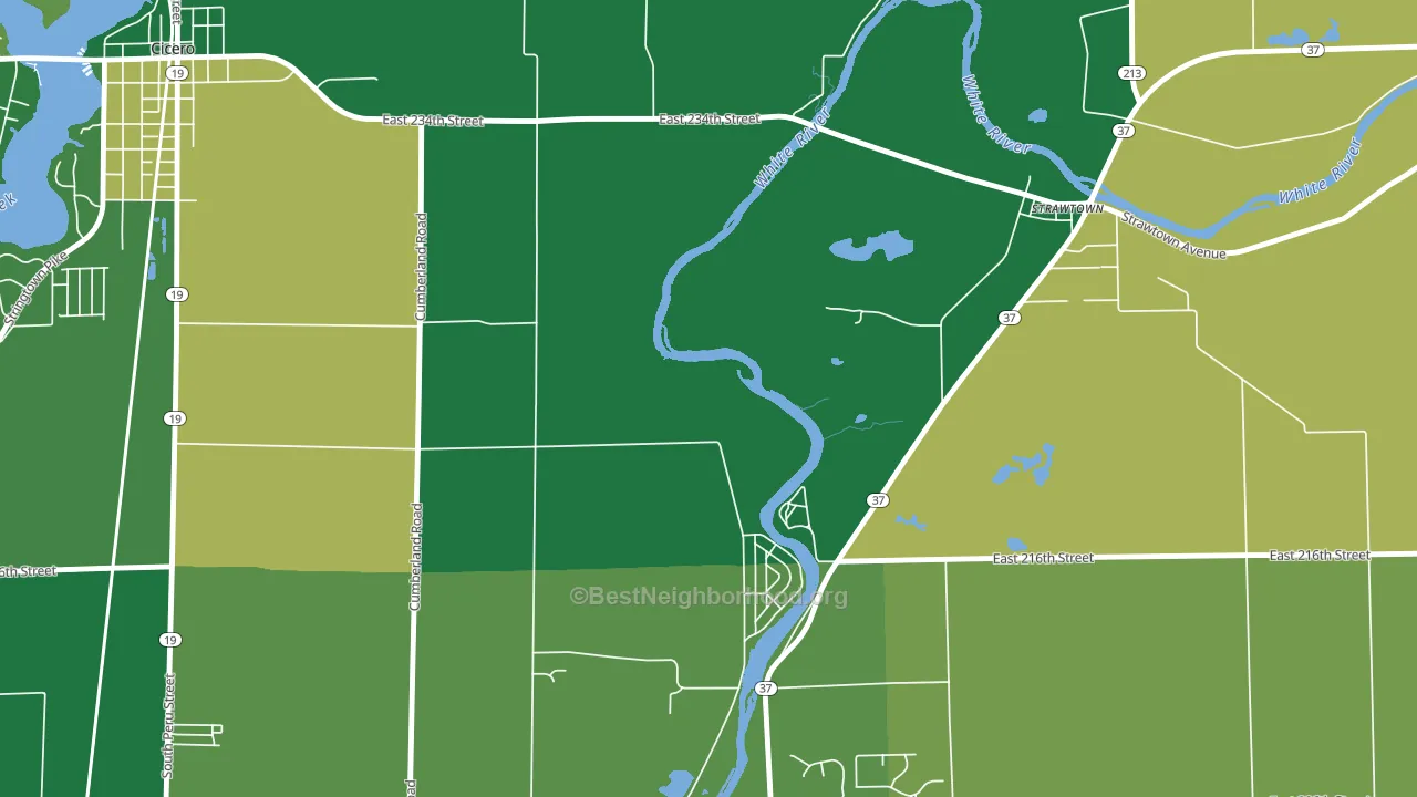 Clare, IN block-group voter-turnout map