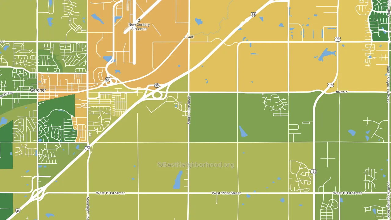 Clare, KS block-group voter-turnout map
