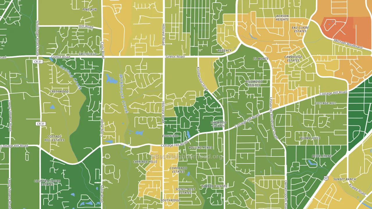 Claremont, Mobile, AL block-group voter-turnout map
