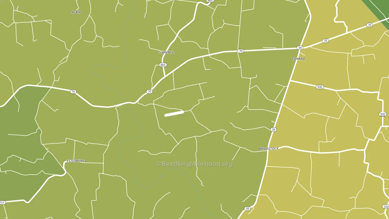 Clarence, KY block-group voter-turnout map