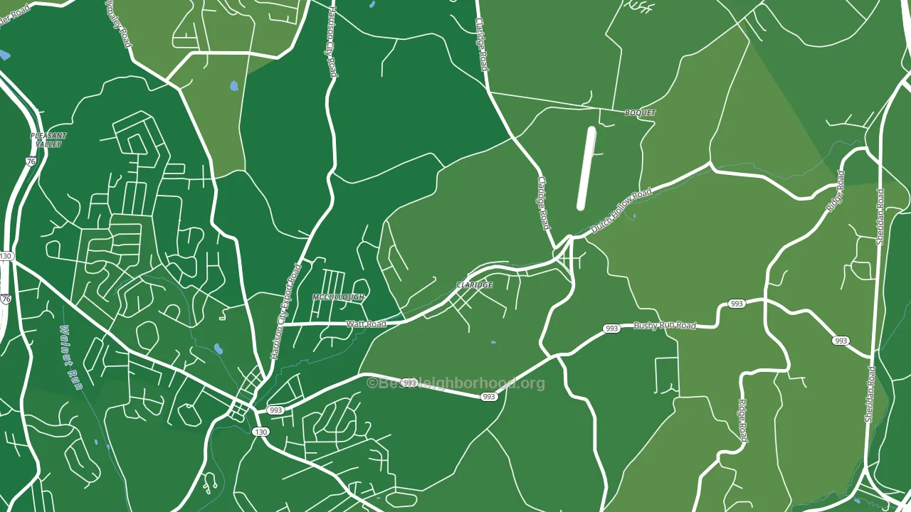 Claridge, PA block-group voter-turnout map