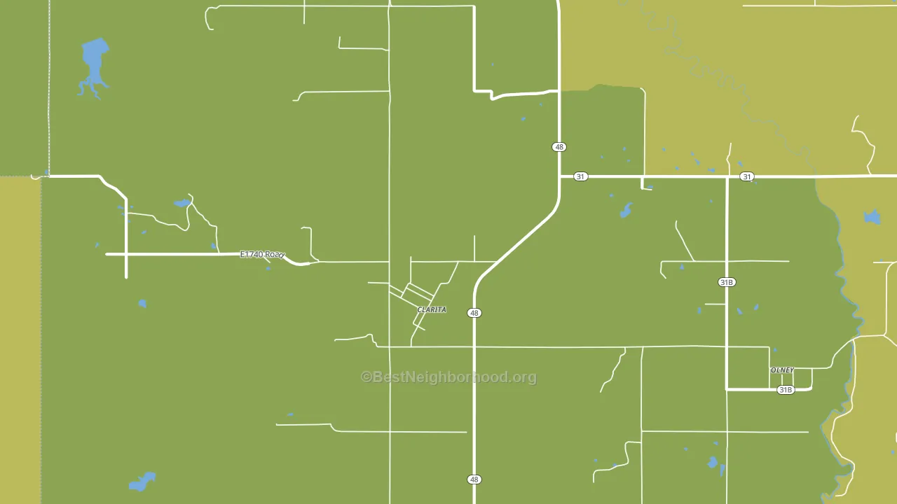 Clarita, OK block-group voter-turnout map