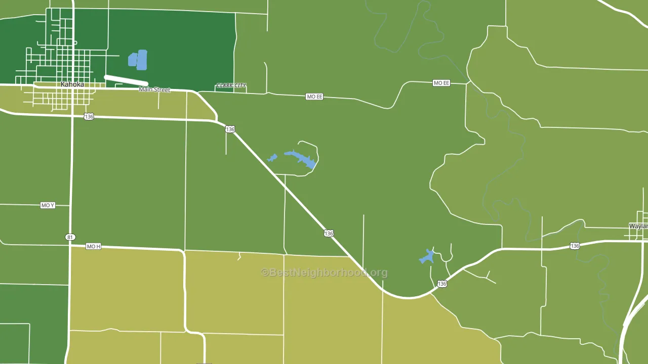 Clark City, MO block-group voter-turnout map