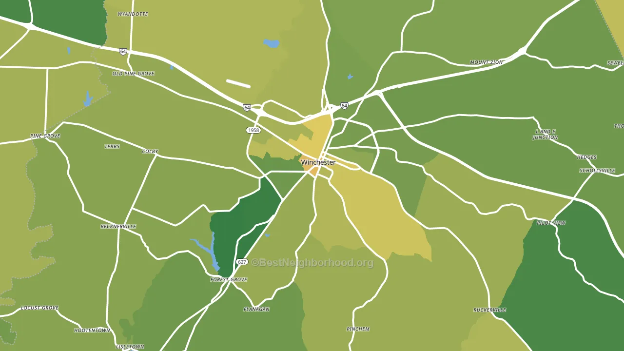 Clark County, KY block-group voter-turnout map