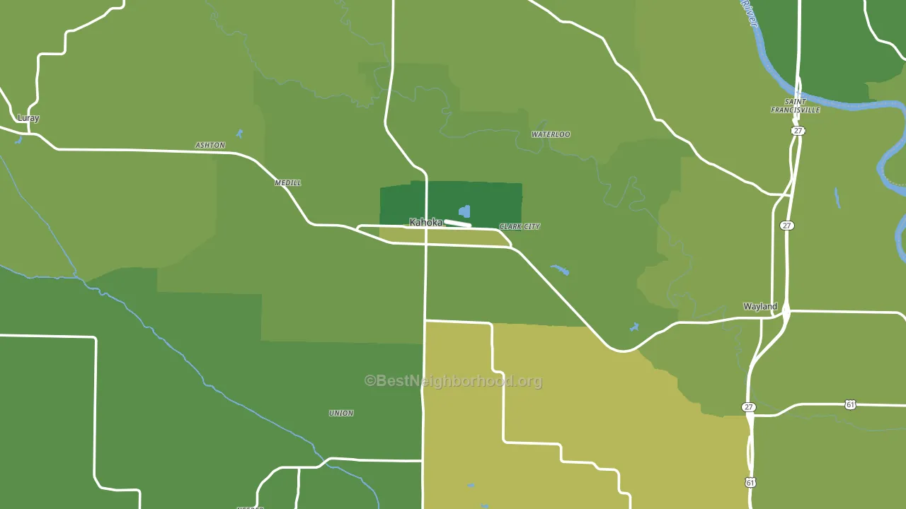 Clark County, MO block-group voter-turnout map