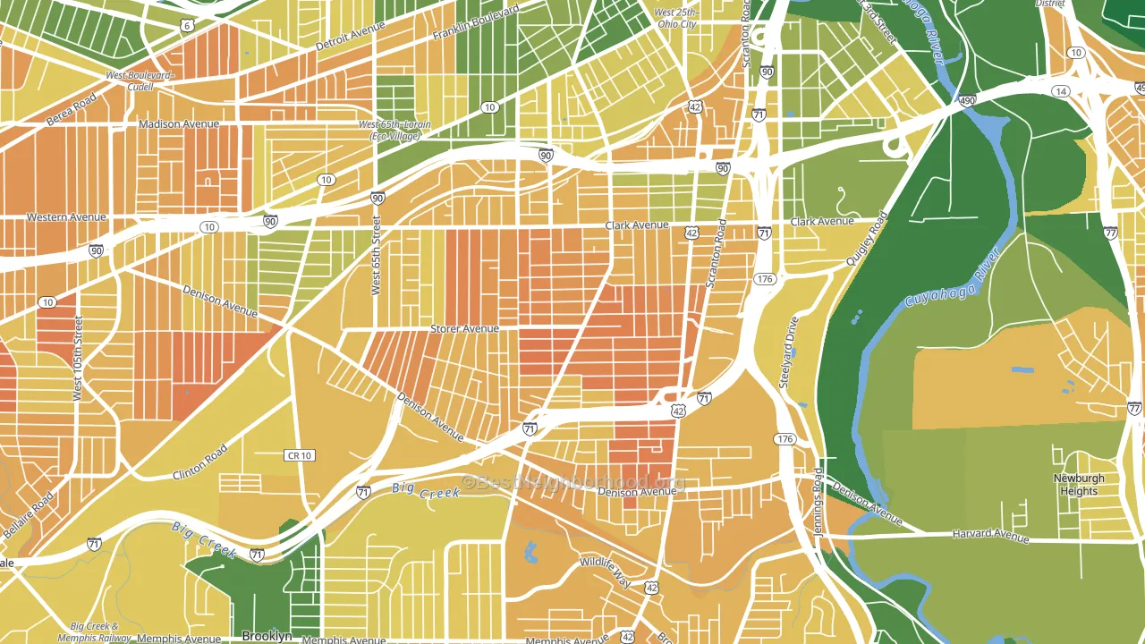 Clark-Fulton, Cleveland, OH block-group voter-turnout map