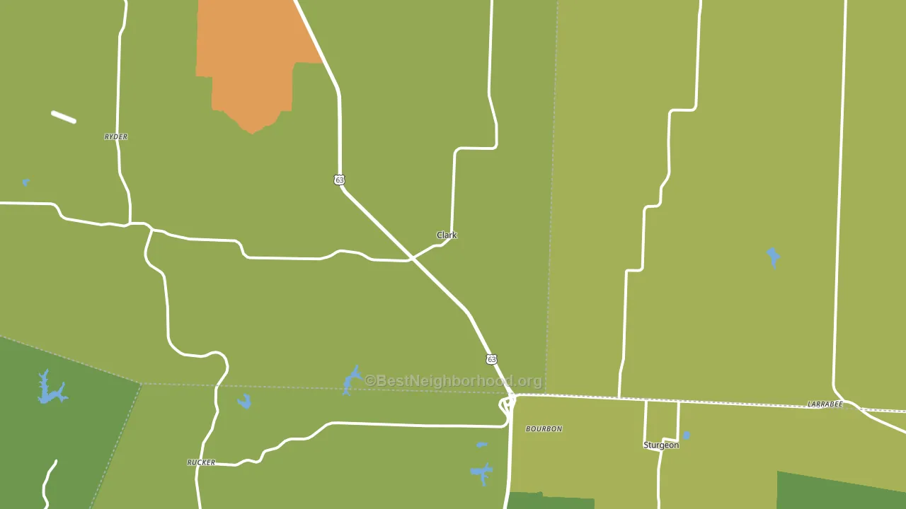Clark, MO block-group voter-turnout map