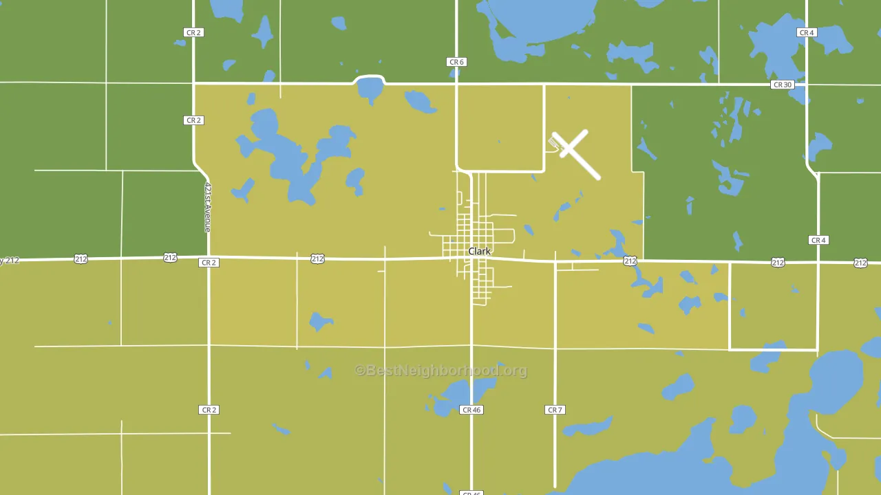 Clark, SD block-group voter-turnout map