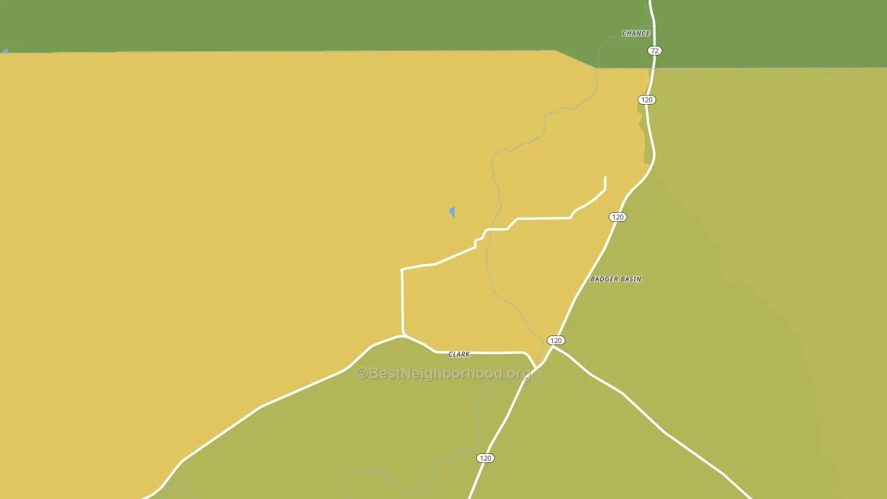 Clark, WY block-group voter-turnout map