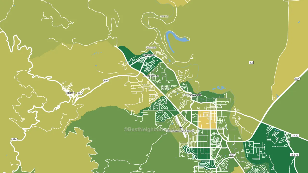 Clarkdale, AZ block-group voter-turnout map