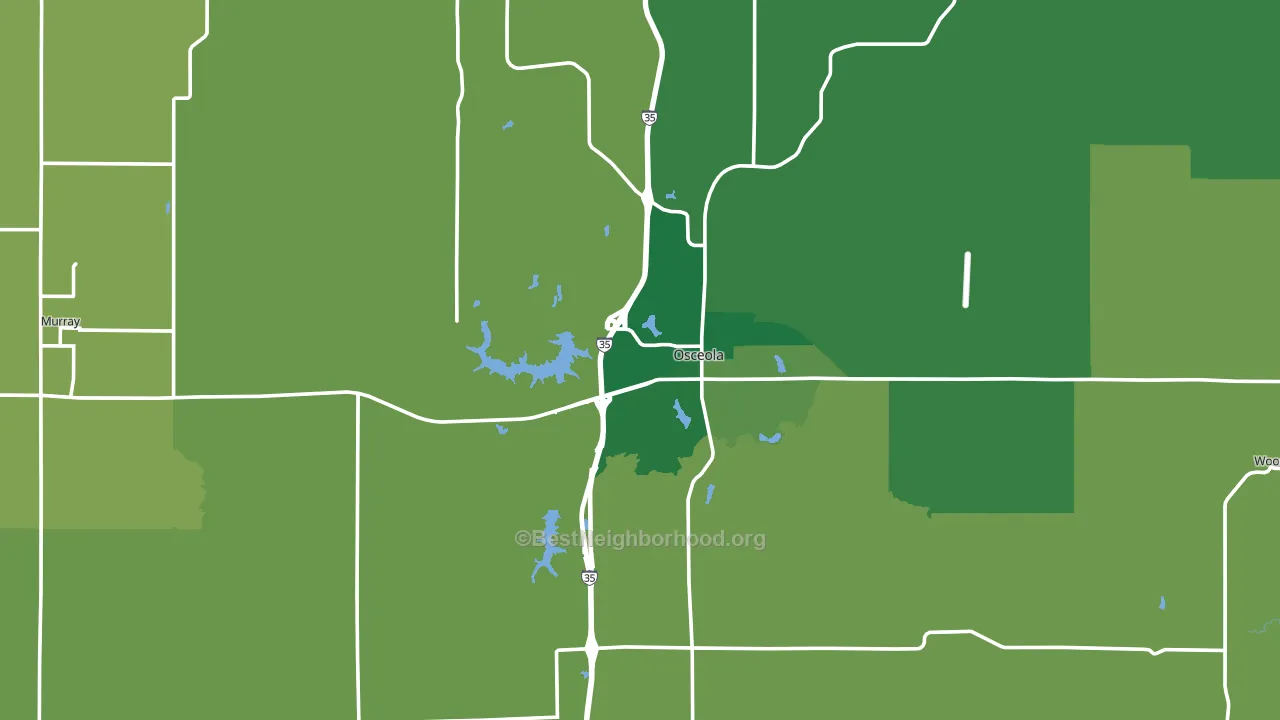 Clarke County, IA block-group voter-turnout map