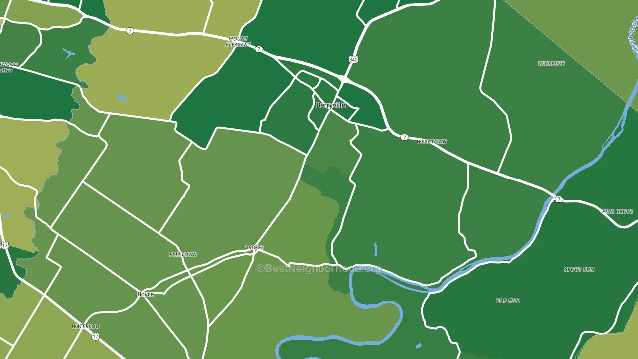 Clarke County, VA block-group voter-turnout map