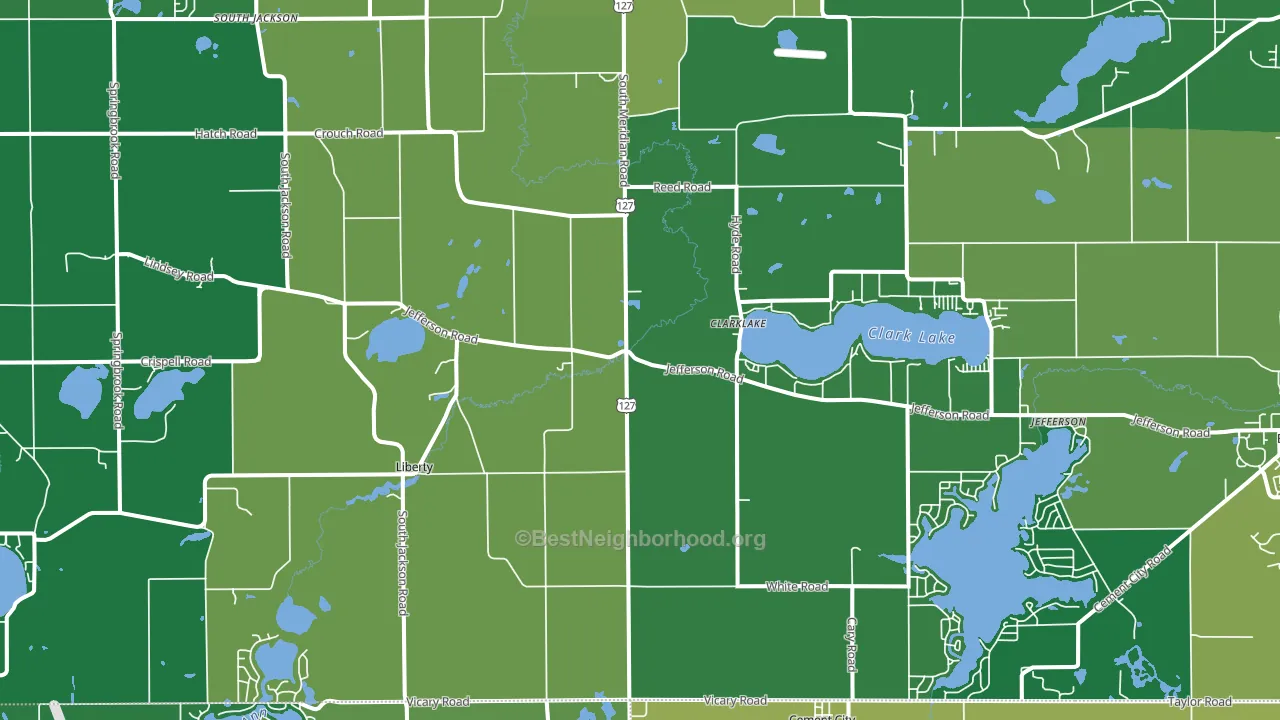 Clarklake, MI block-group voter-turnout map