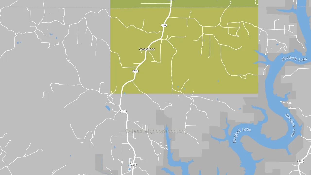 Clarkridge, AR block-group voter-turnout map
