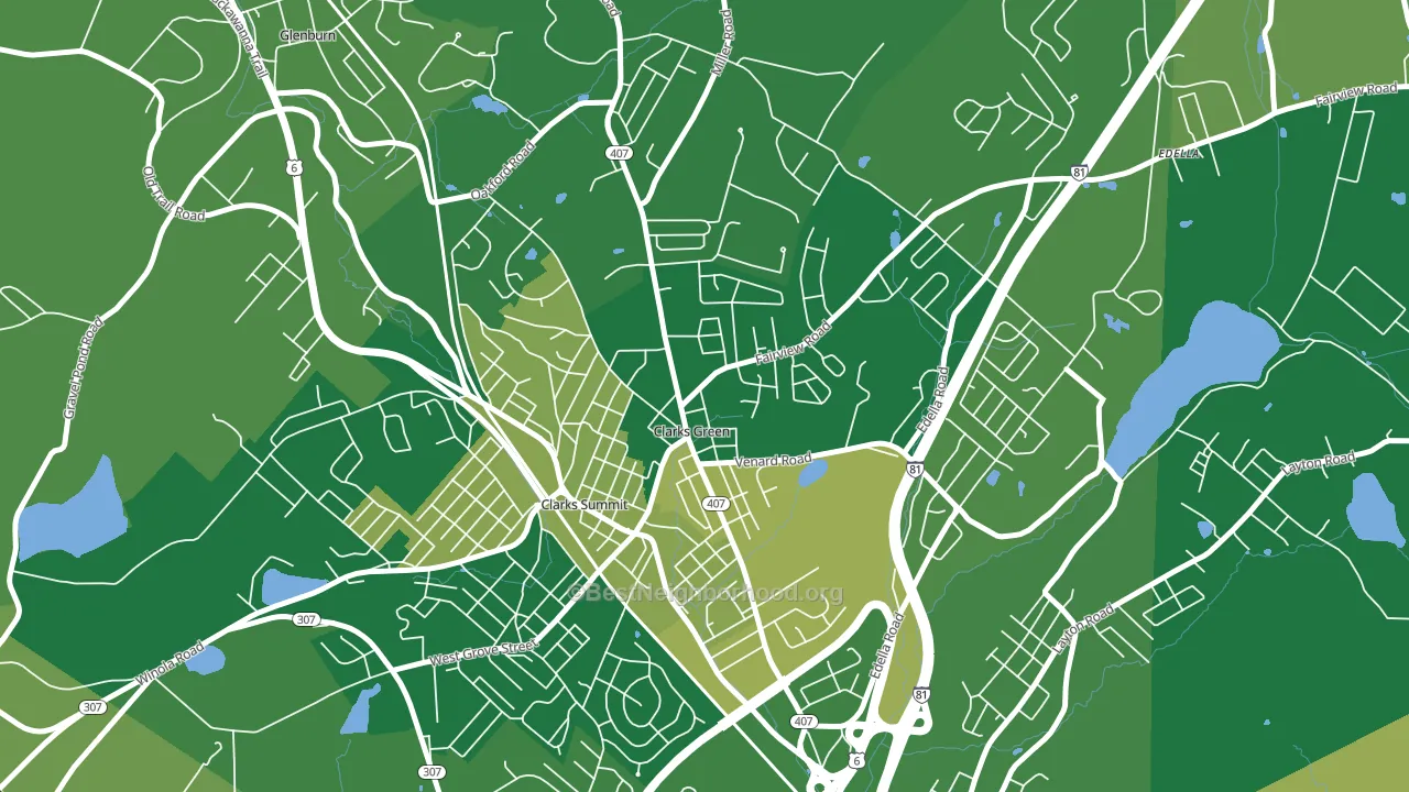Clarks Green, PA block-group voter-turnout map