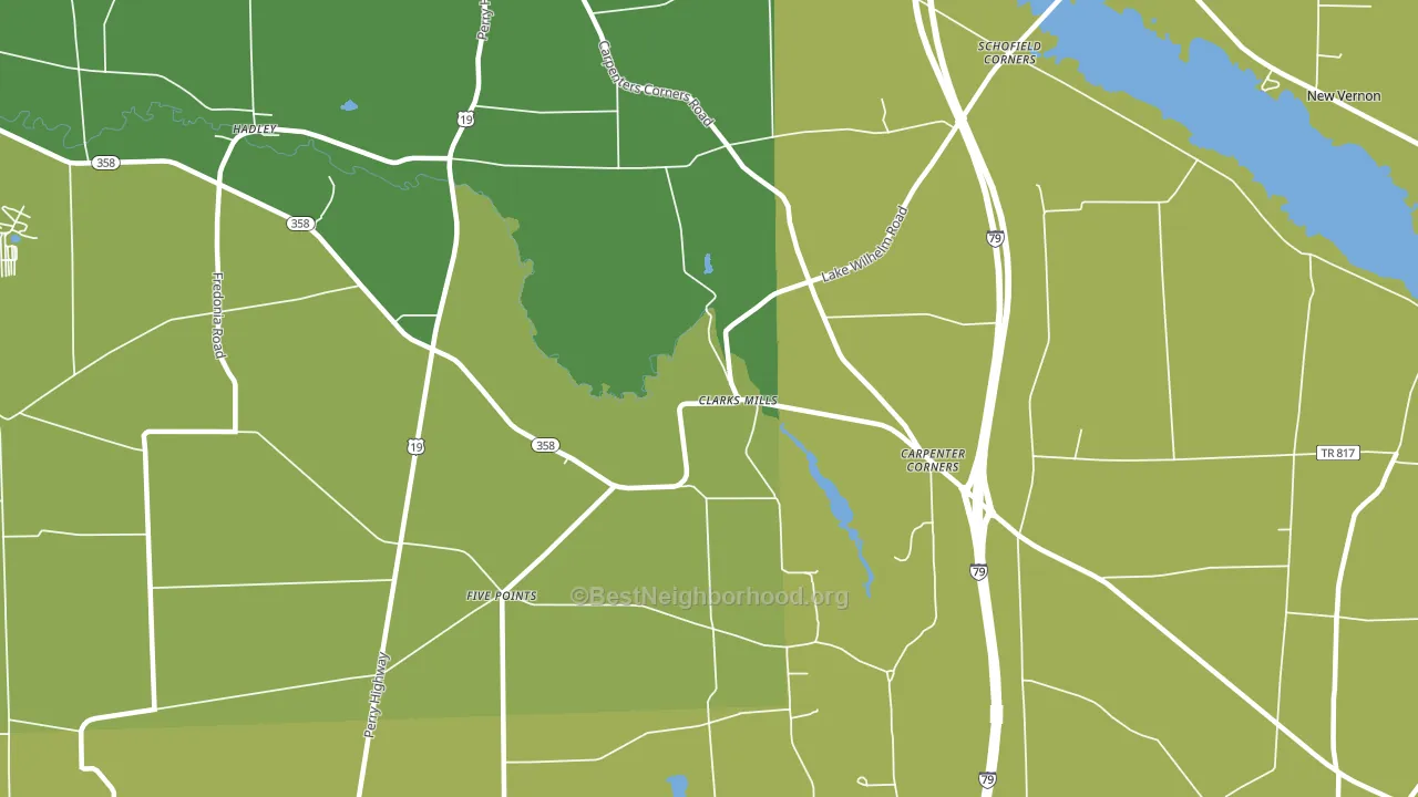 Clarks Mills, PA block-group voter-turnout map