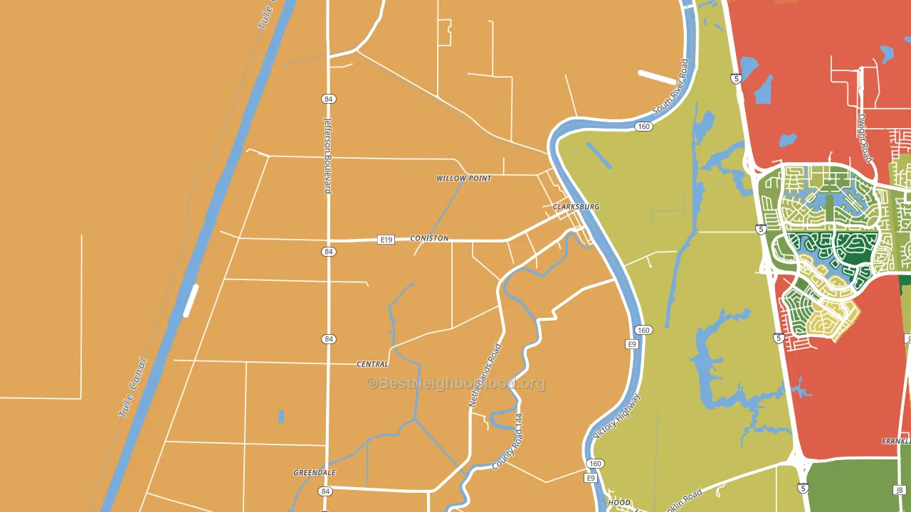 Clarksburg, CA block-group voter-turnout map