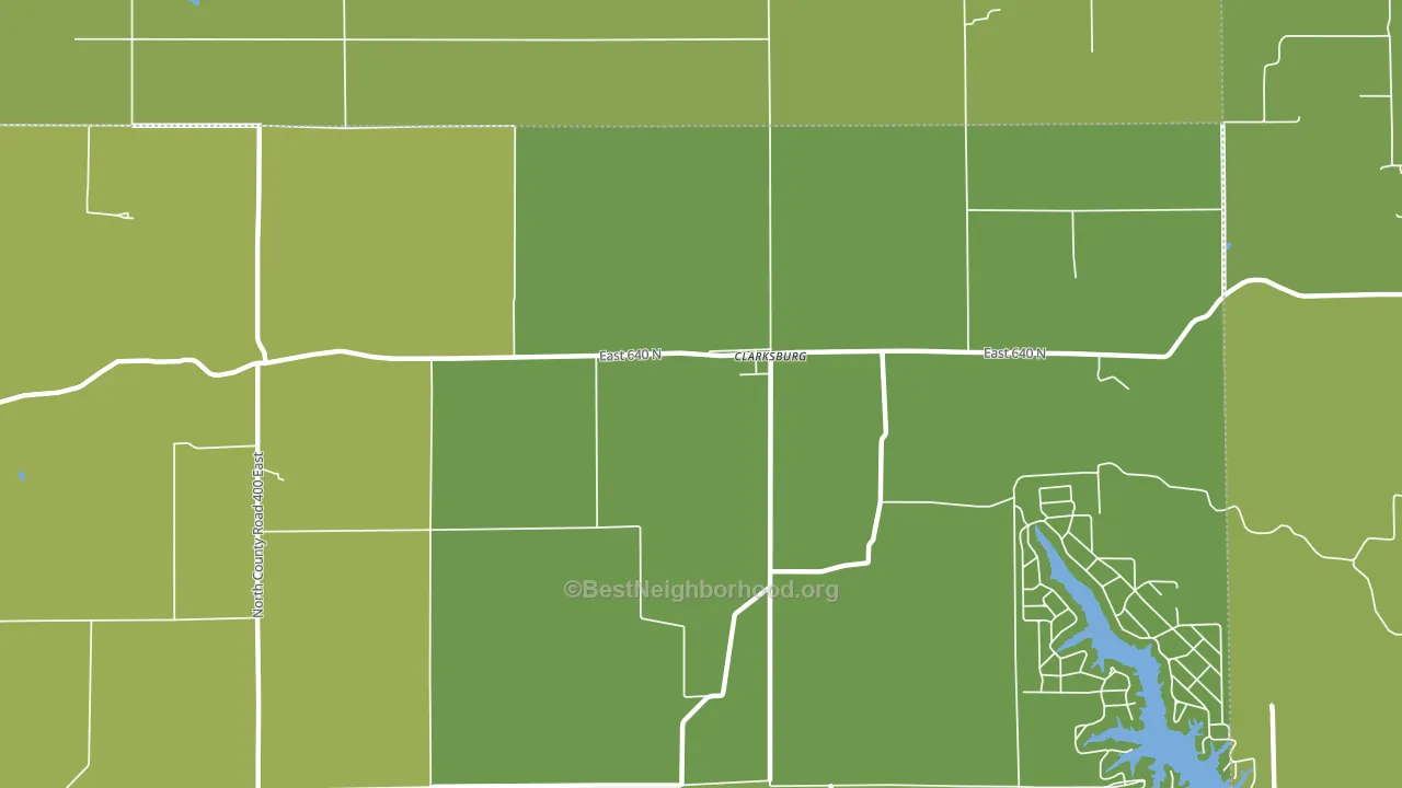 Clarksburg, IN block-group voter-turnout map