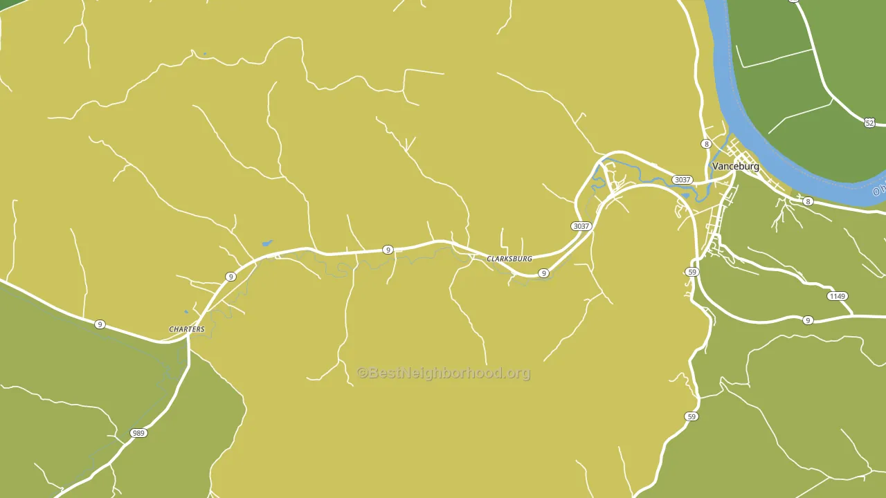 Clarksburg, KY block-group voter-turnout map