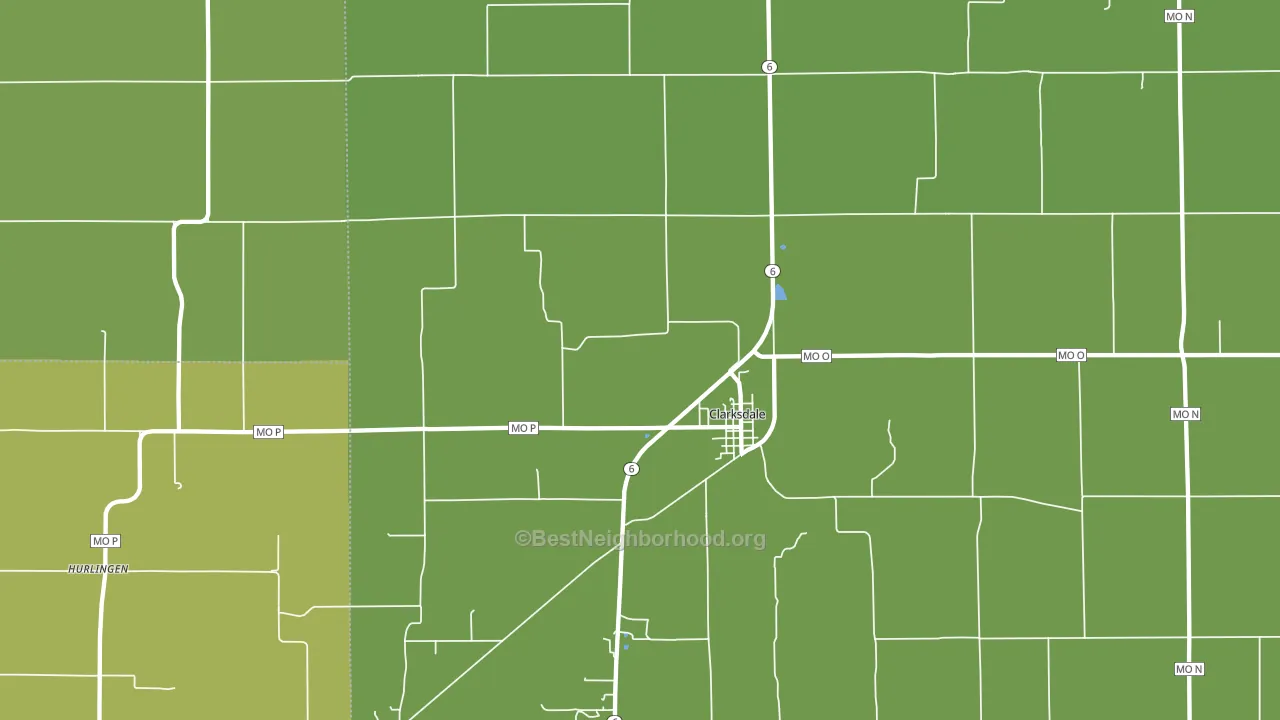 Clarksdale, MO block-group voter-turnout map