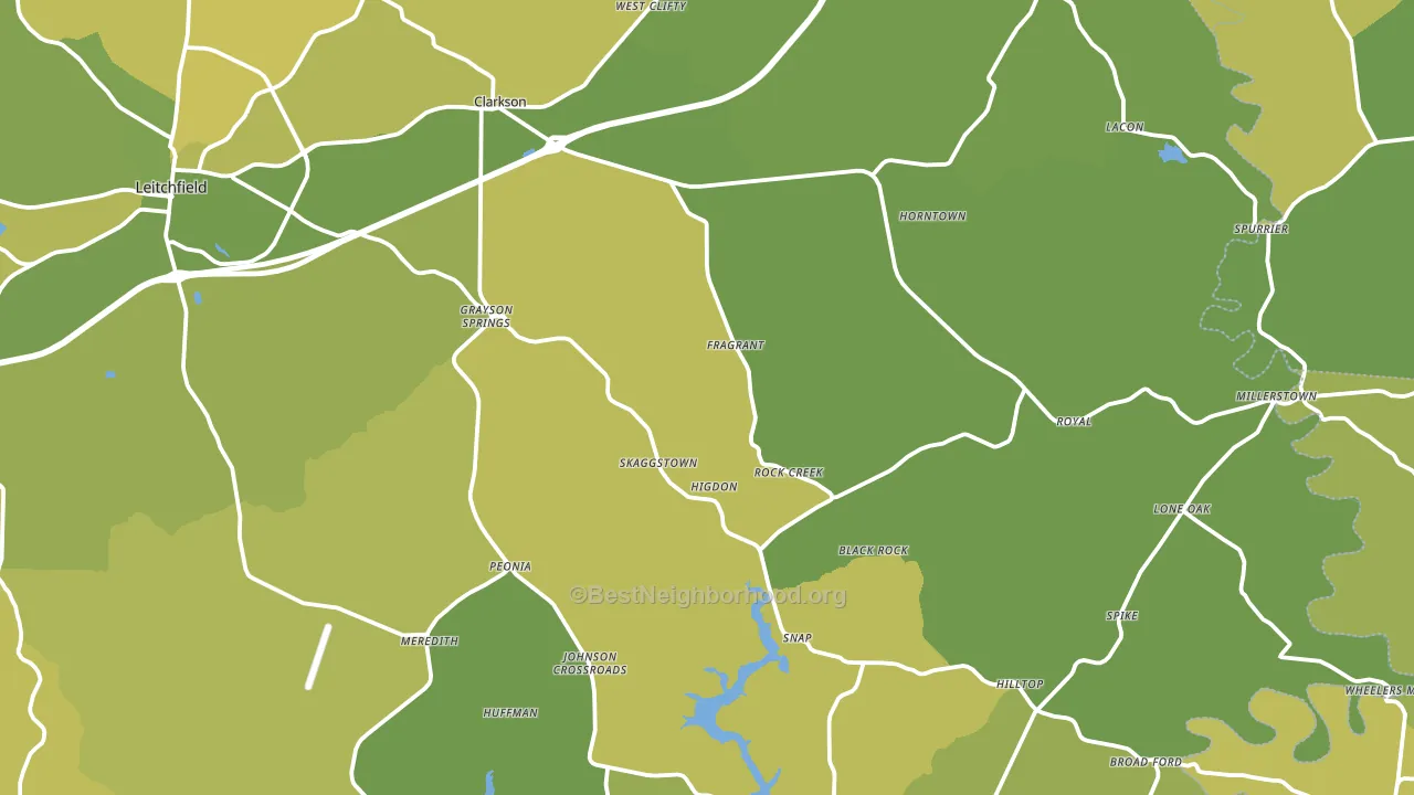 Clarkson, KY block-group voter-turnout map