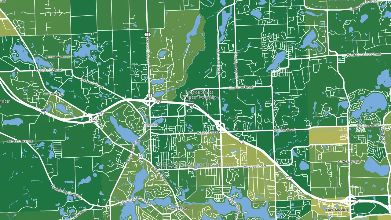 Clarkston, MI block-group voter-turnout map