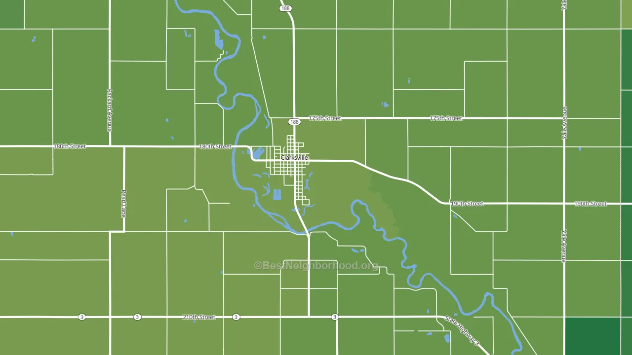 Clarksville, IA block-group voter-turnout map