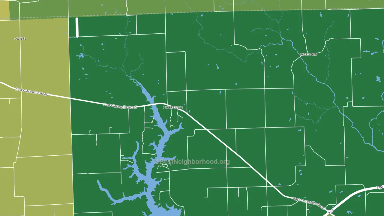 Clarksville, IL block-group voter-turnout map