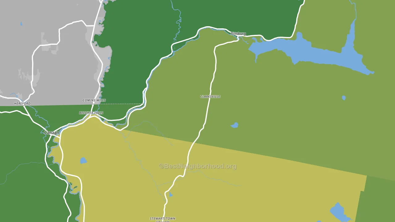 Clarksville, NH block-group voter-turnout map