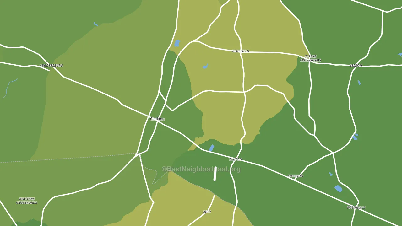 Clarkton, NC block-group voter-turnout map