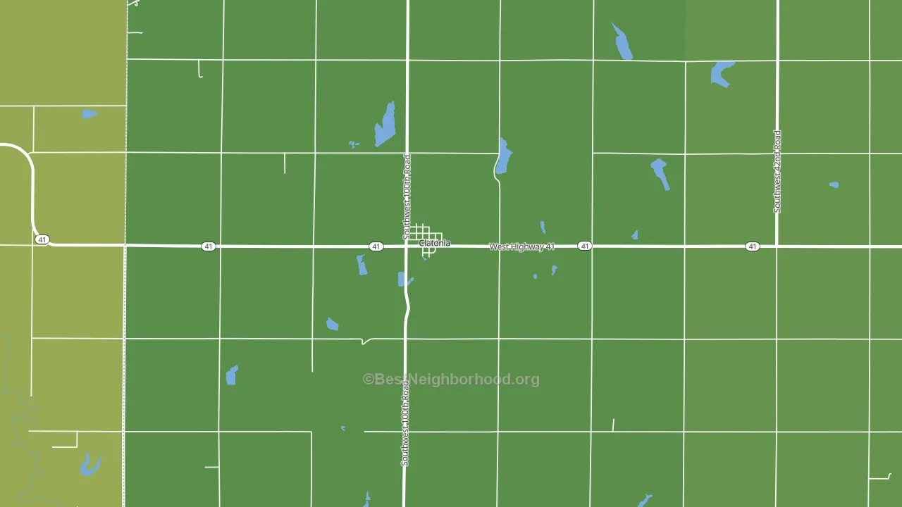 Clatonia, NE block-group voter-turnout map