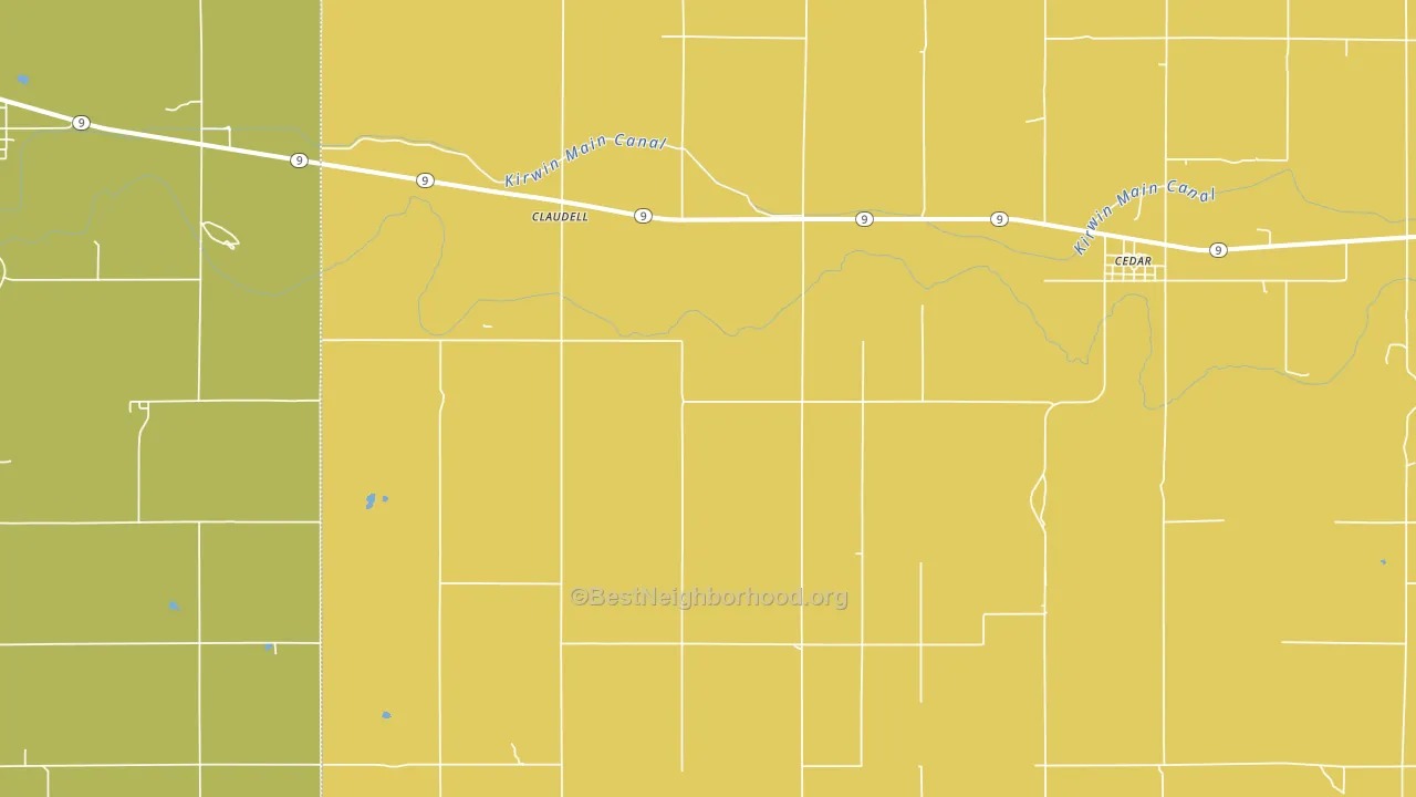 Claudell, KS block-group voter-turnout map
