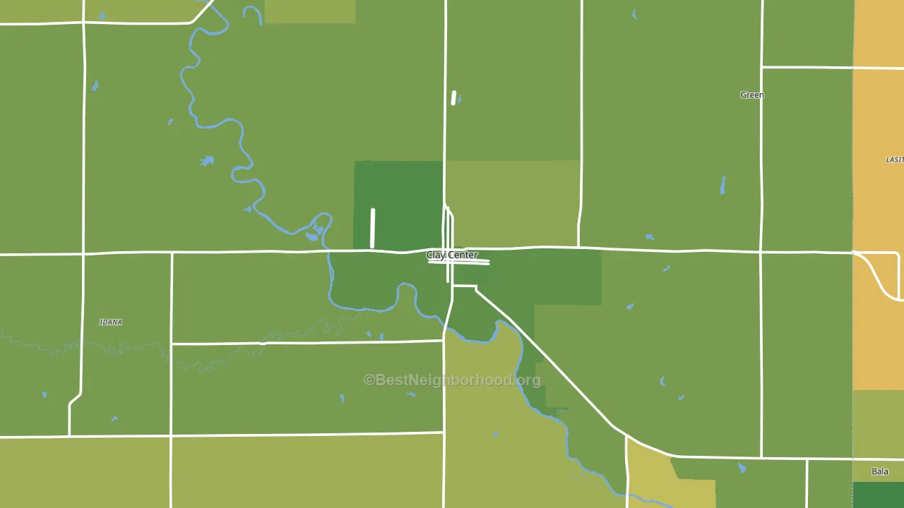 Clay Center, KS block-group voter-turnout map