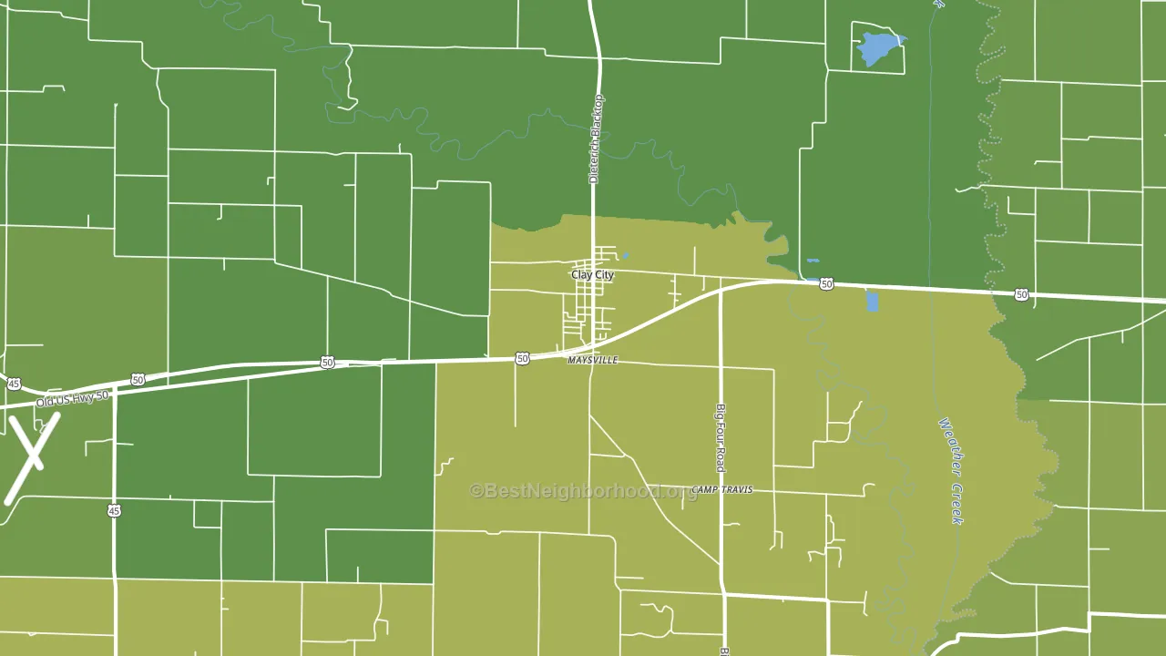 Clay City, IL block-group voter-turnout map