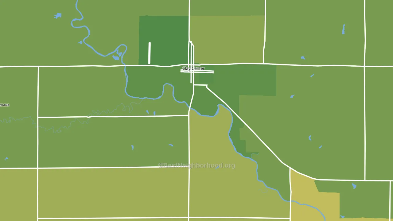 Clay County, KS block-group voter-turnout map