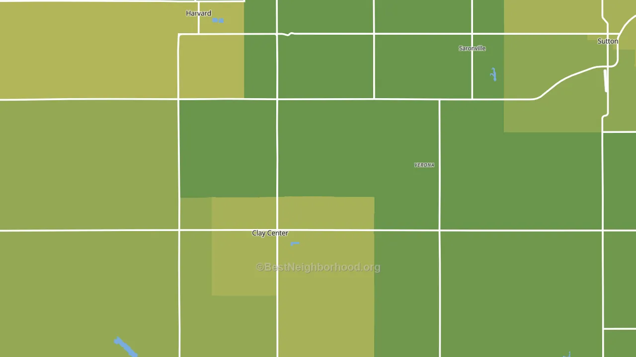 Clay County, NE block-group voter-turnout map