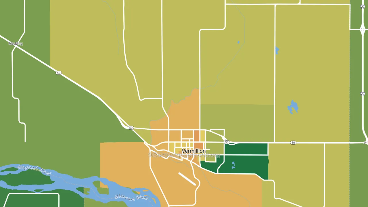 Clay County, SD block-group voter-turnout map