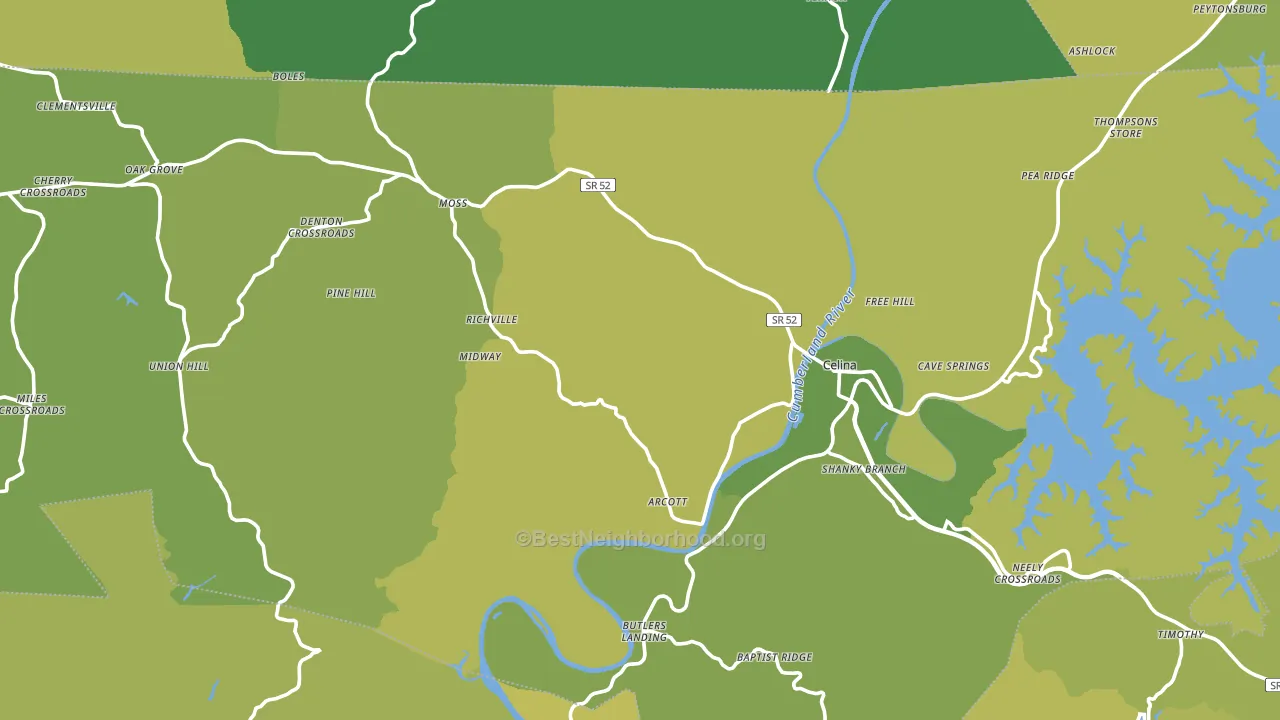 Clay County, TN block-group voter-turnout map
